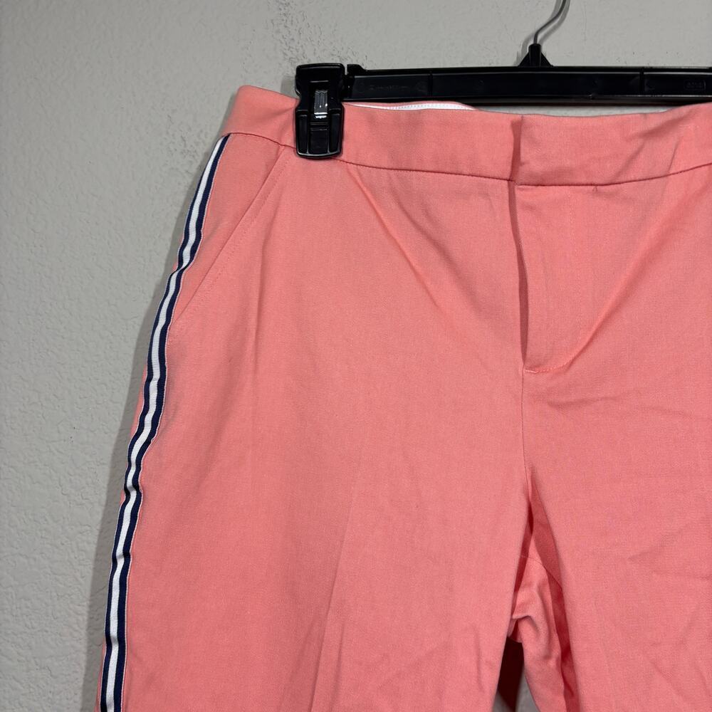 Ecru Womens 6 Straight Leg Chino Pants Pink Cotton Rayon Blend Pockets Casual - Picture 4 of 7